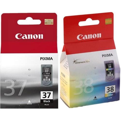 2 x Cartouches Compatibles Canon PG37, CL38, PG-37, CL-38, PG 37