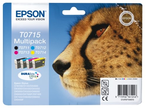 Komplet tinta Epson T0715 (BK/C/M/Y), original