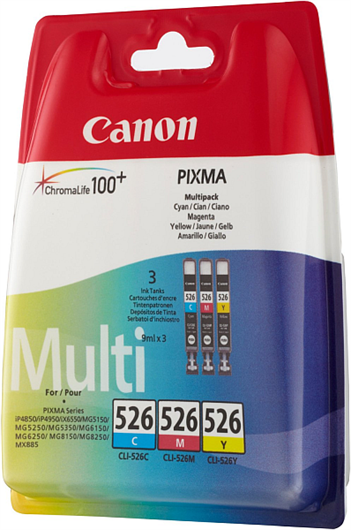 Komplet tinta Canon CLI-526 Z (plava, ljubičasta, žuta), original