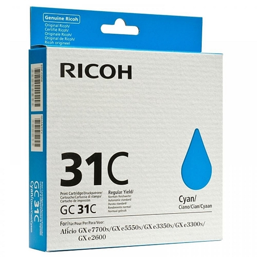 Gel Tinta Ricoh GC31C (405689) (plava), original
