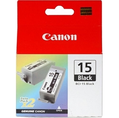 Tinta Canon BCI-15BK (crna), dvostruko pakiranje, original