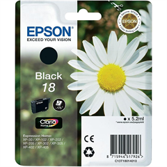 Tinta Epson 18 (C13T18014010) (crna), original