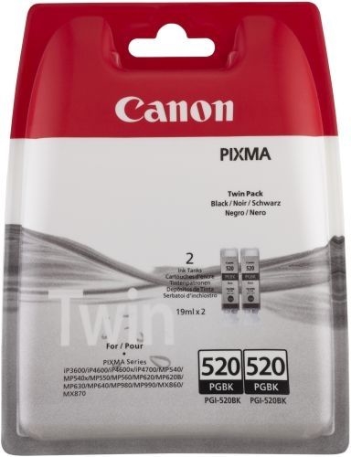 Tinta Canon PGI-520BK (crna), dvostruko pakiranje, original