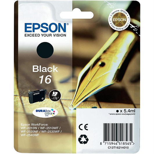 Tinta Epson 16 (C13T16214010) (crna), original