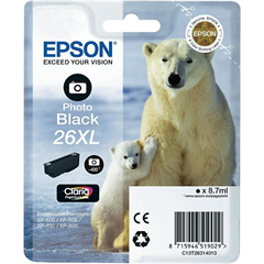 Tinta Epson 26 XL (C13T26314010) (foto crna), original