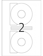 Naljepnice 654, promjer 117 mm