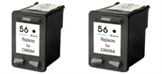 Komplet tinta za HP C6656AE nr.56 (crna), dvostruko pakiranje, zamjenski