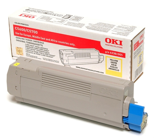 Toner OKI C5600 (43381905) (žuta), original