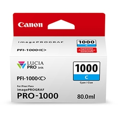 Tinta Canon PFI-1000 C (plava), original