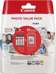 Komplet tinta Canon CLI-581 (BK/C/M/Y), original + foto papir (2106C005AA)