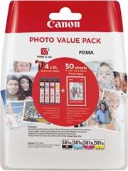 Komplet tinta Canon CLI-581 XL (BK/C/M/Y), original + foto papir (2052C004AA)