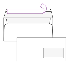 Kuverta American, 230 x 110 mm, s desnim prozorom, 500 komada, 90 g