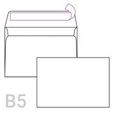 Kuverta B5, 250 x 176 mm, bijela, 50 komada