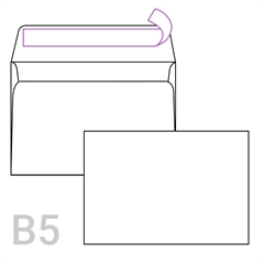 Kuverta B5, 250 x 176 mm, bijela, 500 komada