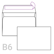 Kuverta B6, 125 x 176 mm, bijela, 500 komada