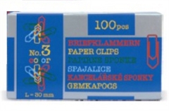 Spojnice za papir Niko, u boji, 30 mm, 100 komada