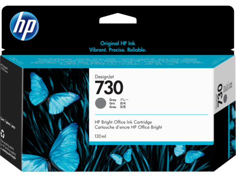 Tinta HP P2V66A nr.730 (siva), original