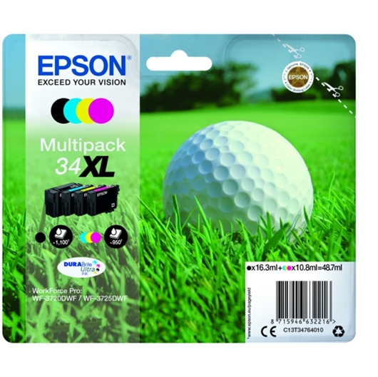 Komplet tinta Epson 34 XL (C13T34764010) (BK/C/M/Y), original