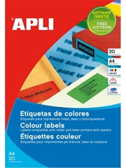 Naljepnice u boji Apli, 70 x 37 mm, plave
