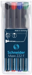 Marker  Schneider OHP 222 F 0,7 mm, komplet - 4 komada