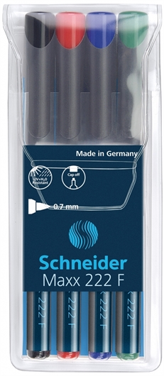 Marker  Schneider OHP 222 F 0,7 mm, komplet - 4 komada