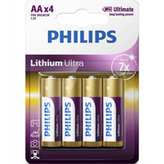 Baterija Philips Lithium Ultra AA-LR6, 4 komada