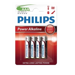 Baterija Philips Power Alkaline AAA-R03, 4 komada