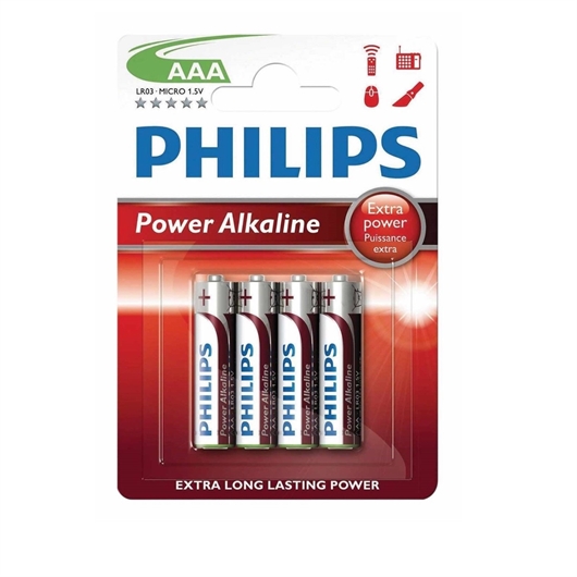 Baterija Philips Power Alkaline AAA-R03, 4 komada