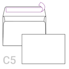 Kuverta C5, 162 x 229 mm, bijela, 90 g, 50 komada