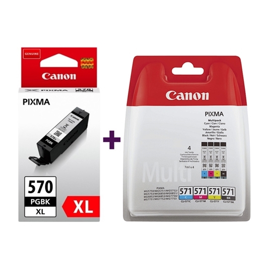 Komplet tinta za Canon CLI-571 (BK/C/M/Y) + PGI-570BK XL (crna), original