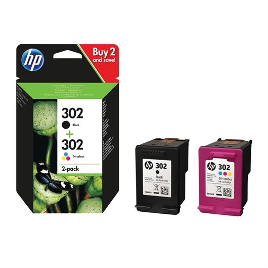 Komplet tinta HP X4D37AE (nr.302 BK + nr.302 CMY), dvostruko pakiranje, original