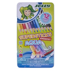 Bojice Jolly Kinderfest Supersticks Aqua, 12 komada