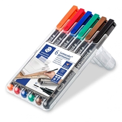 Marker Staedtler Lumocolor 317 WP6 1 mm, 6 kom