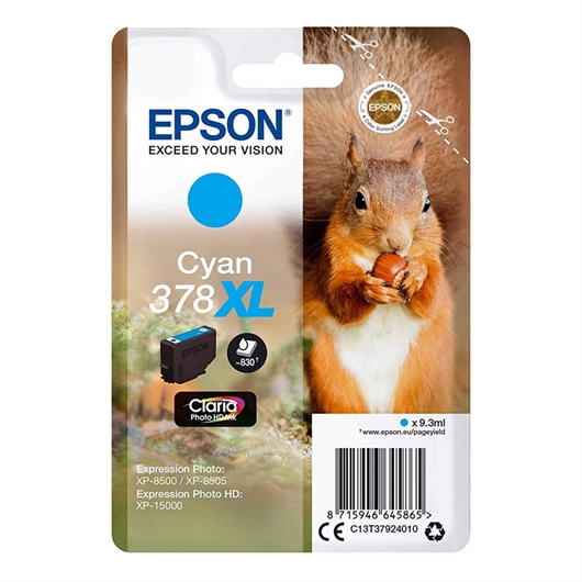 Tinta Epson 378 XL (C13T37924010) (plava), original