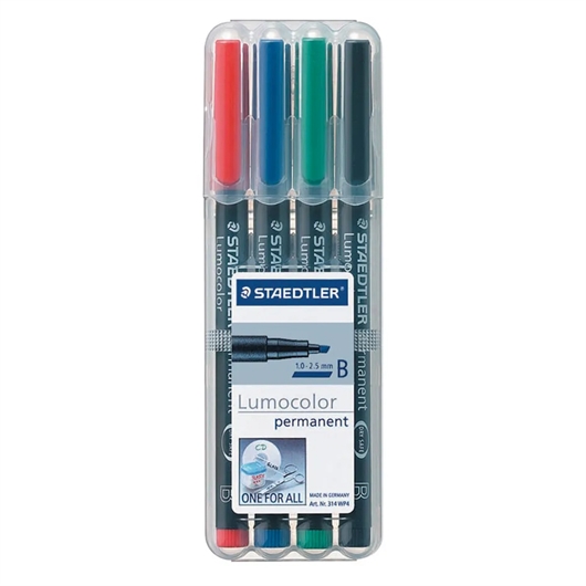 Marker Staedtler Lumocolor 314 WP4 1-2,5 mm, 4 komada