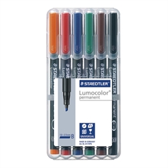 Marker Staedtler Lumocolor 314 WP6 1-2,5 mm, 6 komada