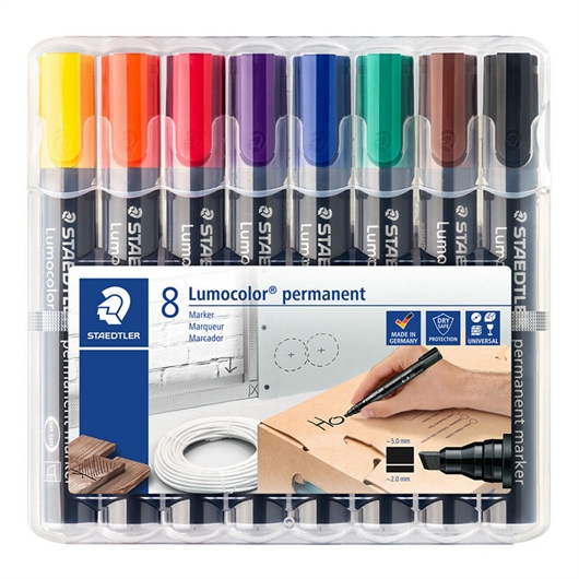 Permanentni marker Staedtler Lumocolor 350 WP8 2-5 mm, 8 komada