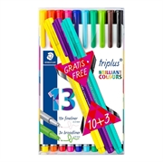 Flomaster Staedtler Fineliner Triplus, 10 + 3 komada