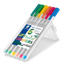 Flomaster Staedtler Fineliner Triplus, tropical, 0,3 mm, 6 komada