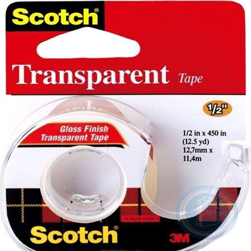 Ljepljiva traka s držalom 3M Scotch, transparentna, 12,7mm  x 11,4 m