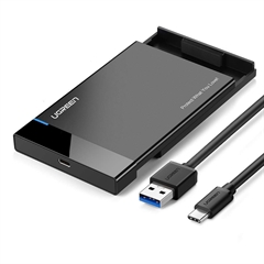 Kućište 2.5" HDD Ugreen USB-C, crna