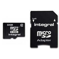 Memorijska kartica Integral Micro SDHC, 32 GB + adapter