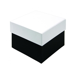 Poklon kutija, 12 x 11 x 8,5 cm, crno bijela