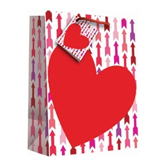 Poklon vrećica Creative, srednja, crveno srce