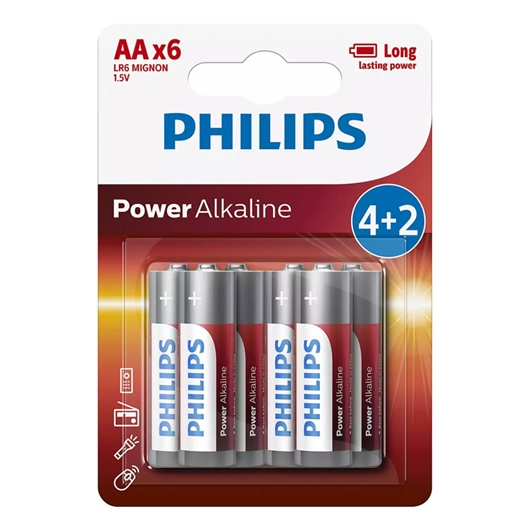 Baterija Philips Power Alkaline AA-LR6, 4 komada