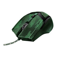 Miš Trust GXT 101C, žičani, gaming, vojničko zelena