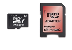 Memorijska kartica Integral Micro SDHC class10, 16 GB + adapter