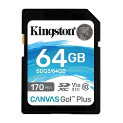 Memorijska kartica Kingston SDXC Canvas Go Plus, 64 GB