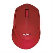 Miš Logitech M330 Silent Plus, bežični, crveni