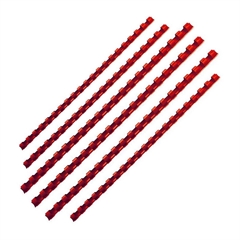 Plastične spirale Fellowes, 8 mm, crvene, 25 komada